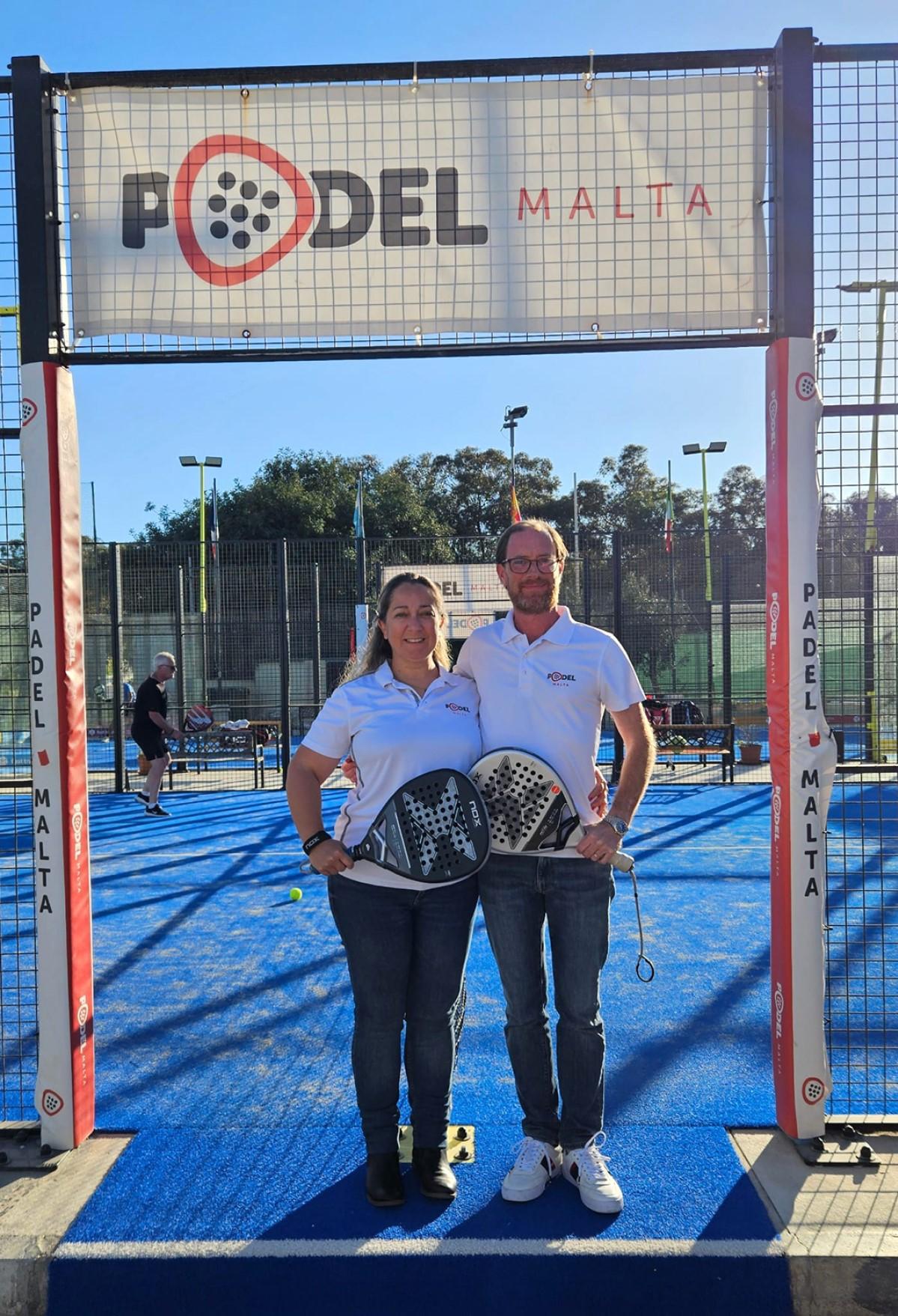 Janika and Karl Wijkmark, founders of Padel Malta